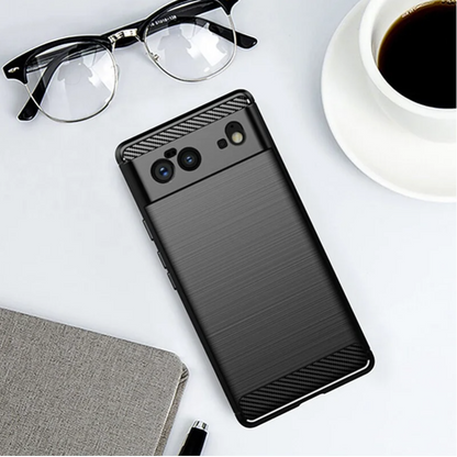 Silikonski ovitek "carbon" za Google Pixel 6 - Črna – Techsuit – Črna / TPU silikon