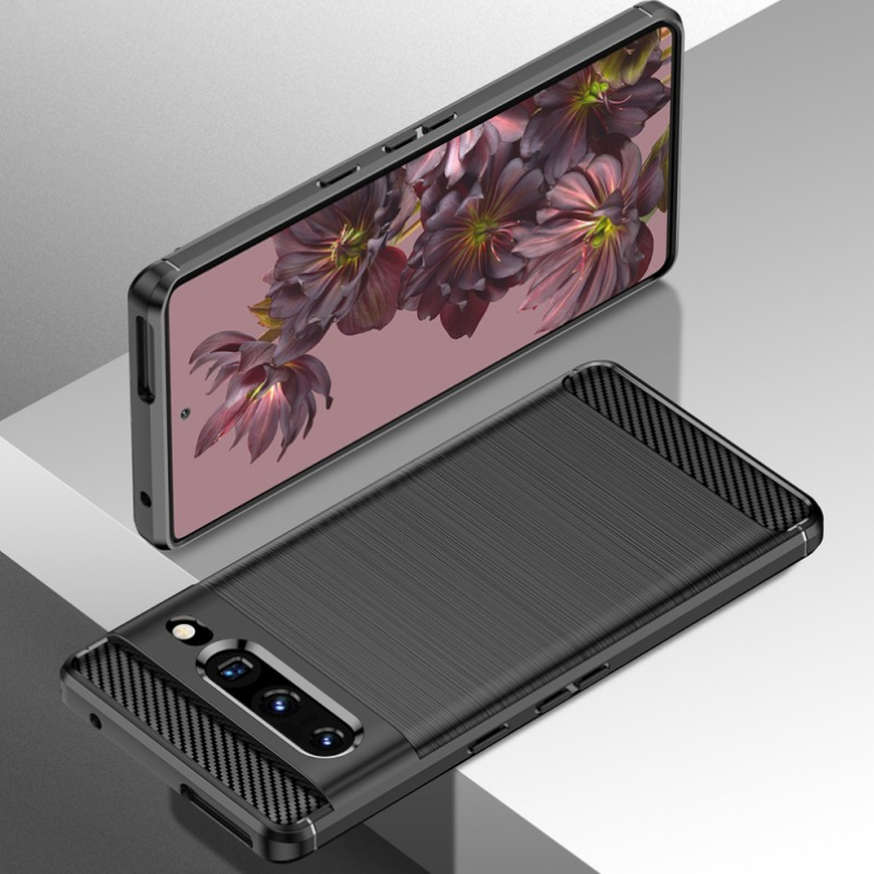 Silikonski ovitek "carbon" za Google Pixel 7 Pro - Črna – Techsuit – Črna / TPU silikon