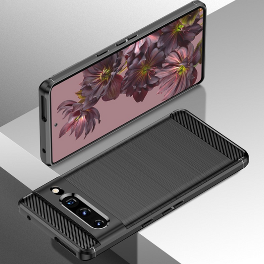 Silikonski ovitek "carbon" za Google Pixel 7 Pro - Črna – Techsuit – Črna / TPU silikon