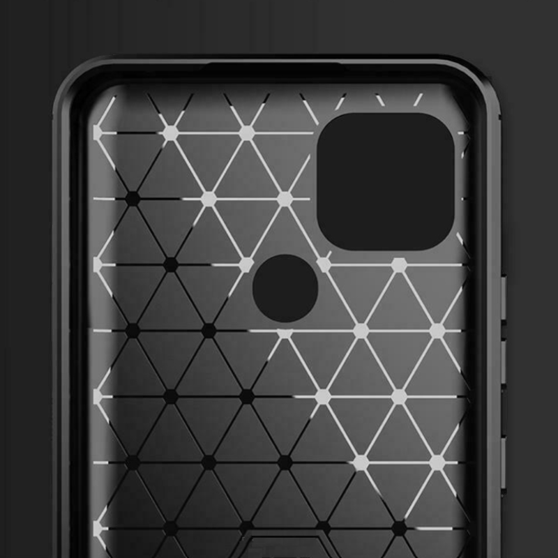 Silikonski ovitek "carbon" za Realme C21 - Črna – Techsuit
