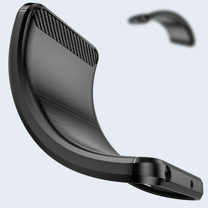 Silikonski ovitek "carbon" za Xiaomi Redmi Note 10 5G - Črna – Techsuit