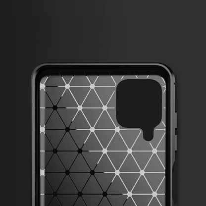 Silikonski ovitek "carbon" za Samsung Galaxy A12 Nacho - Črna – Techsuit