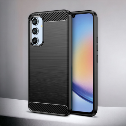 Silikonski ovitek "carbon" za Samsung Galaxy A34 5G - Črna – Techsuit – Črna / TPU silikon