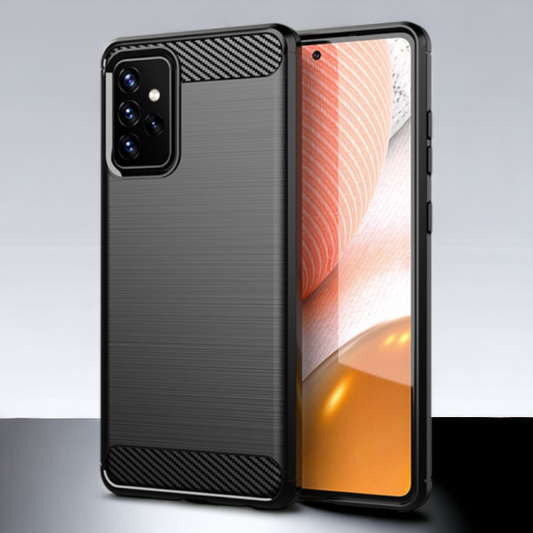 Silikonski ovitek "carbon" za Samsung Galaxy A72 4G/5G - Črna – Techsuit – Črna / TPU silikon