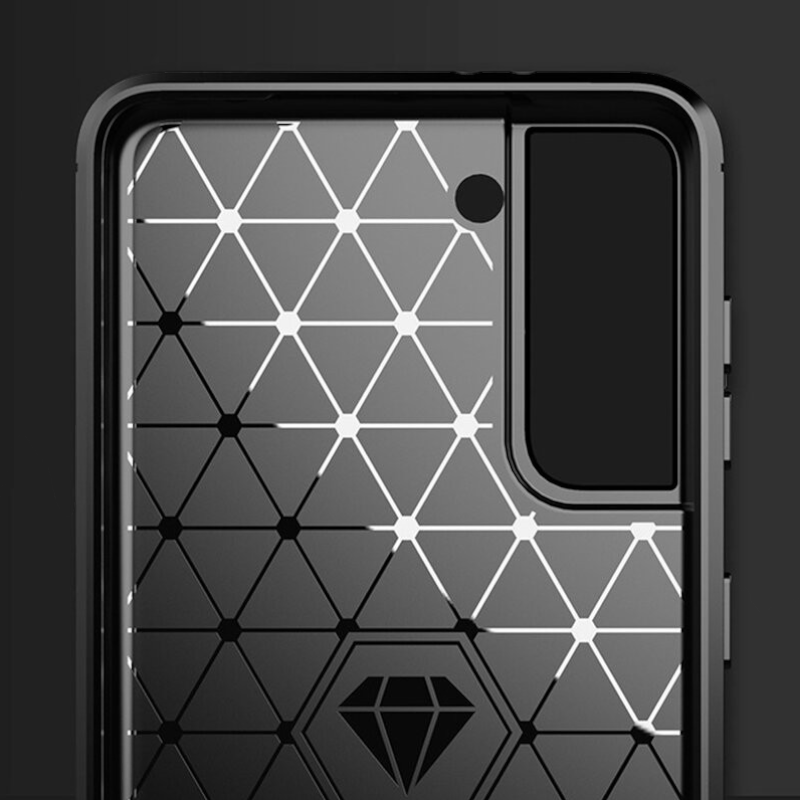 Silikonski ovitek "carbon" za Samsung Galaxy S21 - Črna – Techsuit