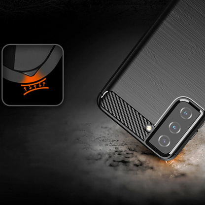 Silikonski ovitek "carbon" za Samsung Galaxy S21 - Črna – Techsuit