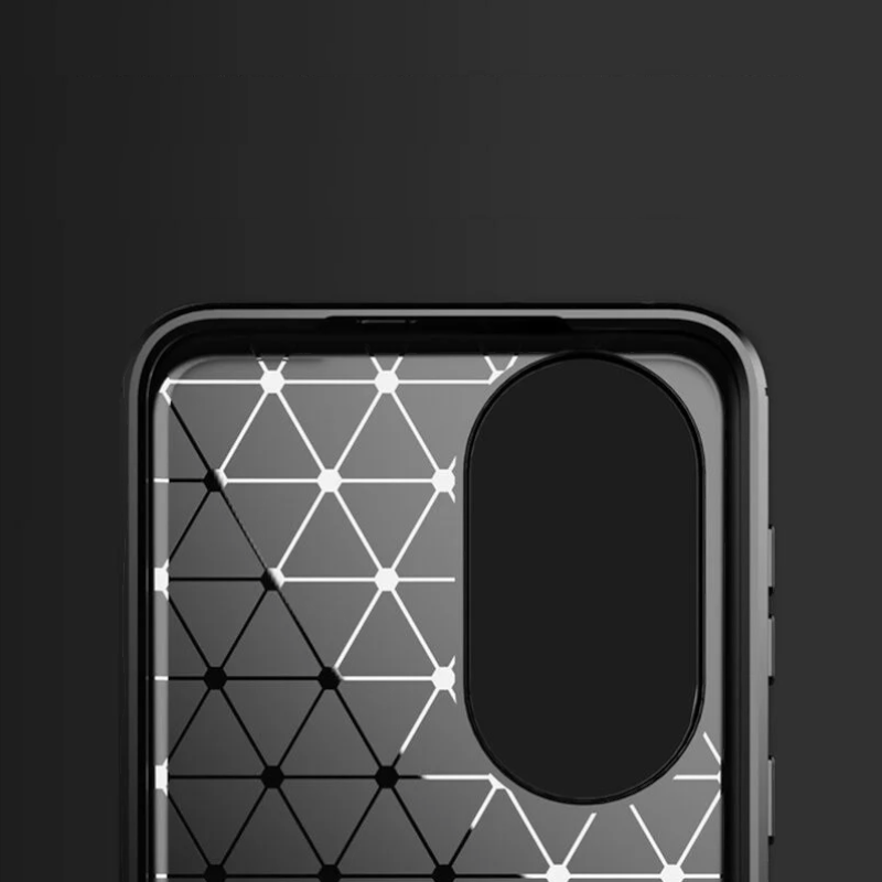 Silikonski ovitek "carbon" za Huawei P50 Pro - Črna – Techsuit