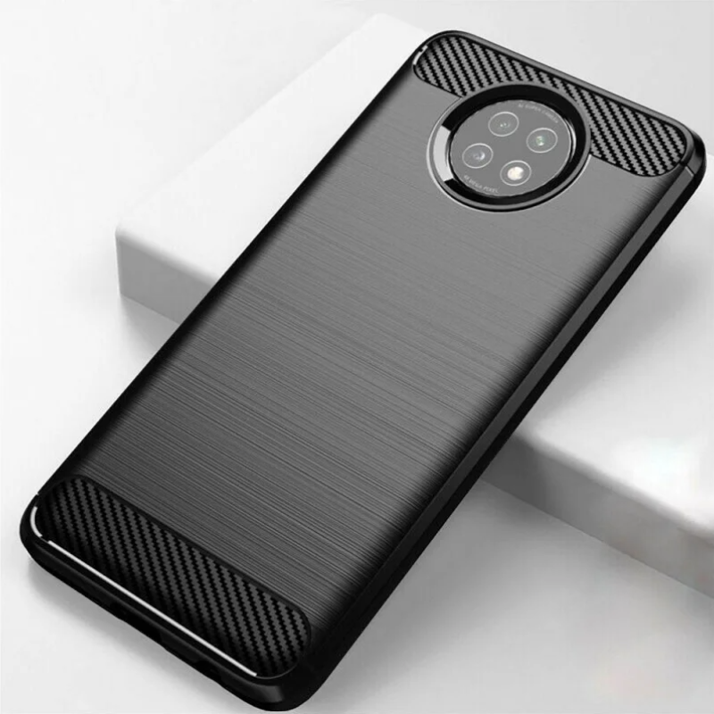 Silikonski ovitek "carbon" za Xiaomi Redmi Note 9T - Črna – Techsuit – Črna / TPU silikon