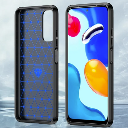 Silikonski ovitek "carbon" za Xiaomi Redmi Note 11 Pro 4G/5G - Črna – Techsuit