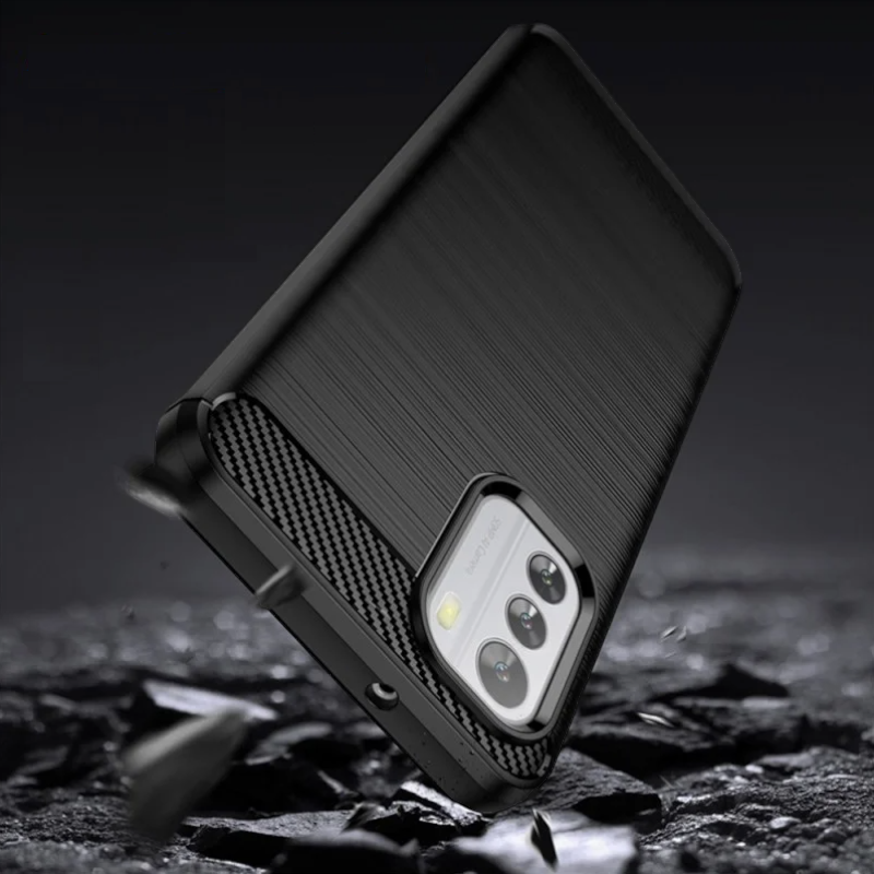 Silikonski ovitek "carbon" za Nokia G11 - Črna – Techsuit