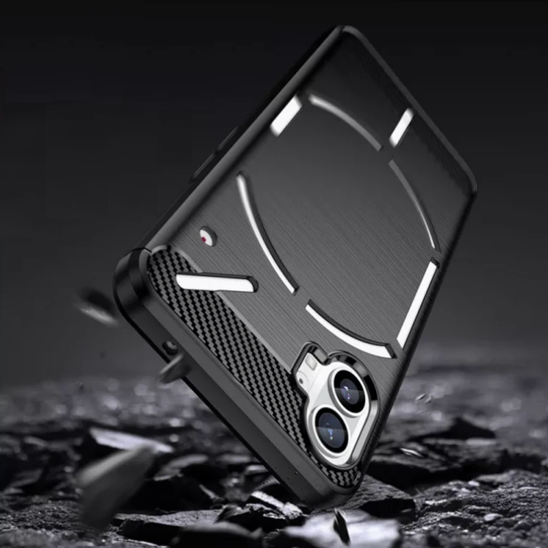 Silikonski ovitek "carbon" za Nothing phone 1 - Črna – Techsuit