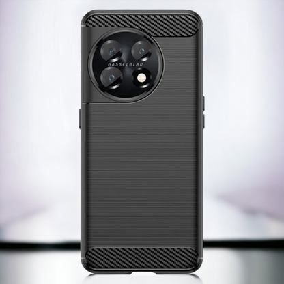 Silikonski ovitek "carbon" za OnePlus 11 - Črna – Techsuit – Črna / TPU silikon