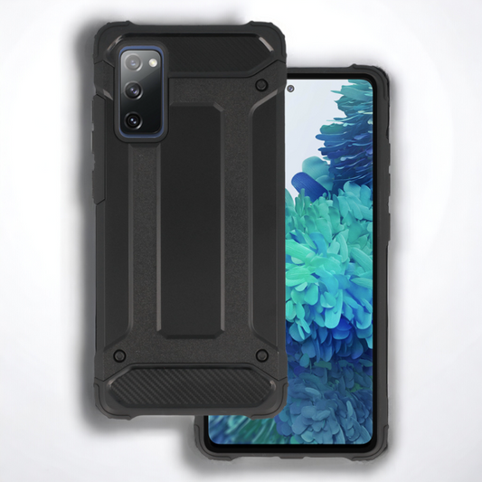 Silikonski ovitek "armor carbon" za Samsung Galaxy S20 Fe - Črna – Infostyle – Črna / PC + TPU silikon