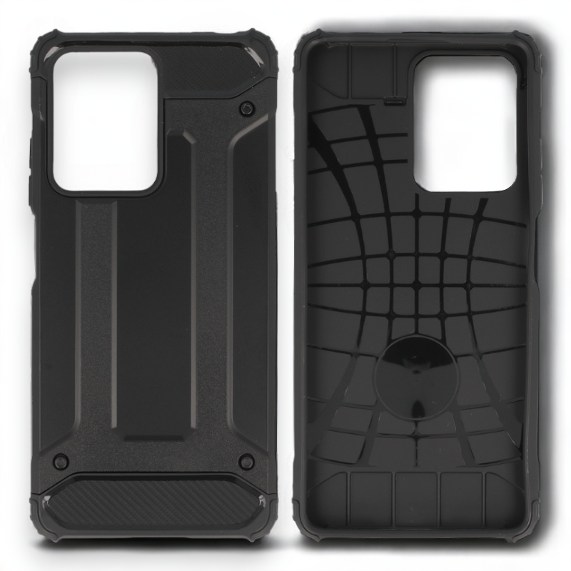 Silikonski ovitek "armor carbon" za Xiaomi Redmi Note 12 Pro - Črna – Infostyle