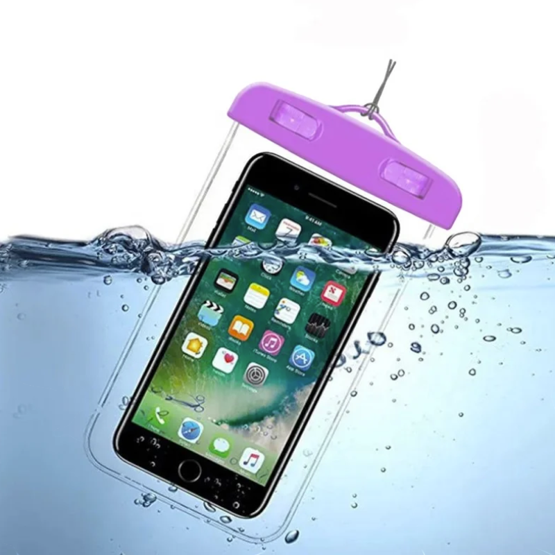 Vodoodporna vrečka za telefon - 16.5cm (max) – Techsuit – Vijolična