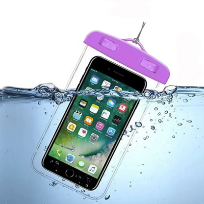 Vodoodporna vrečka za telefon - 16.5cm (max) – Techsuit – Vijolična