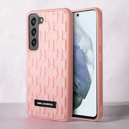 Ovitek Karl Lagerfeld "3D monogram - pink" za Samsung Galaxy S23 (KLHCS23SRUPKLPP) – Svetlo roza / PC + TPU silikon