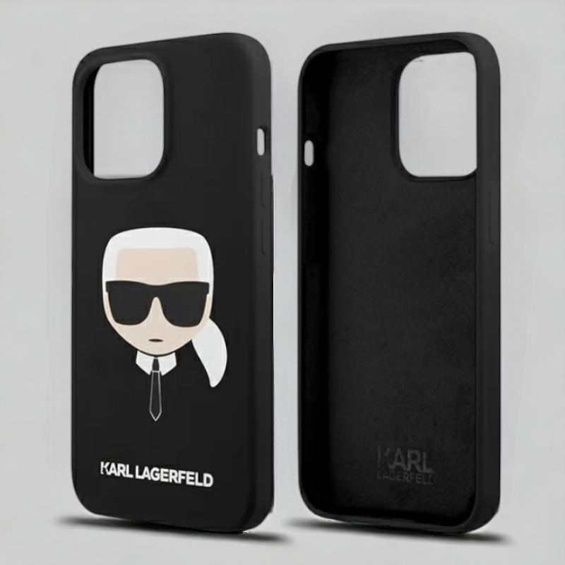 Ovitek Karl Lagerfeld "Karl's Head - black" za iPhone 14 Plus/15 Plus (KLHCP14MSLKHBK)
