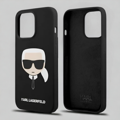 Ovitek Karl Lagerfeld "Karl's Head - black" za iPhone 14 Plus/15 Plus (KLHCP14MSLKHBK)