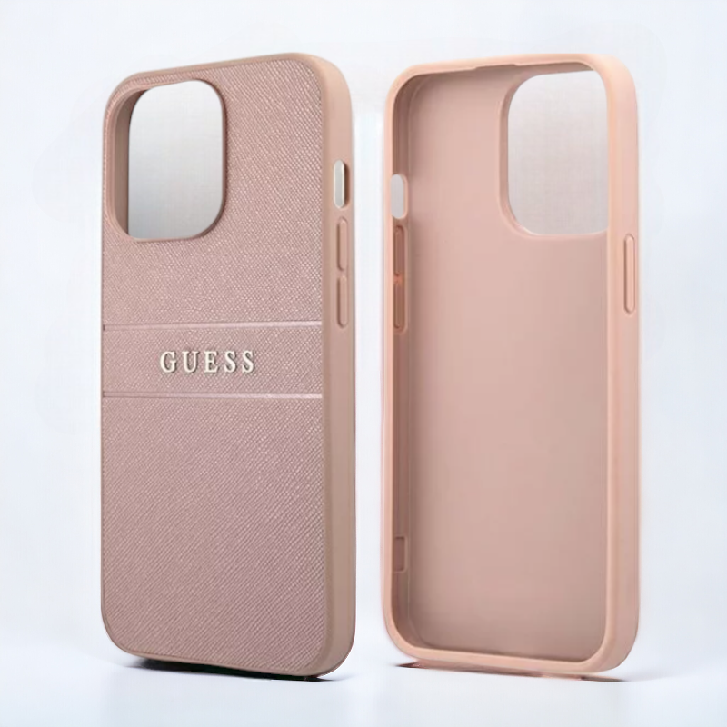 Ovitek Guess "silver pink" za iPhone 13 Pro Max/12 Pro Max (GUHCP13XPSASBPI)