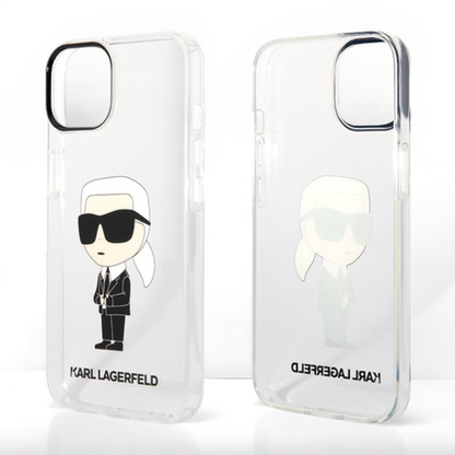 Ovitek Karl Lagerfeld "Karl Lagerfeld - transparent" za iPhone 14 Plus/15 Plus (KLHCP14MHNIKTCT)