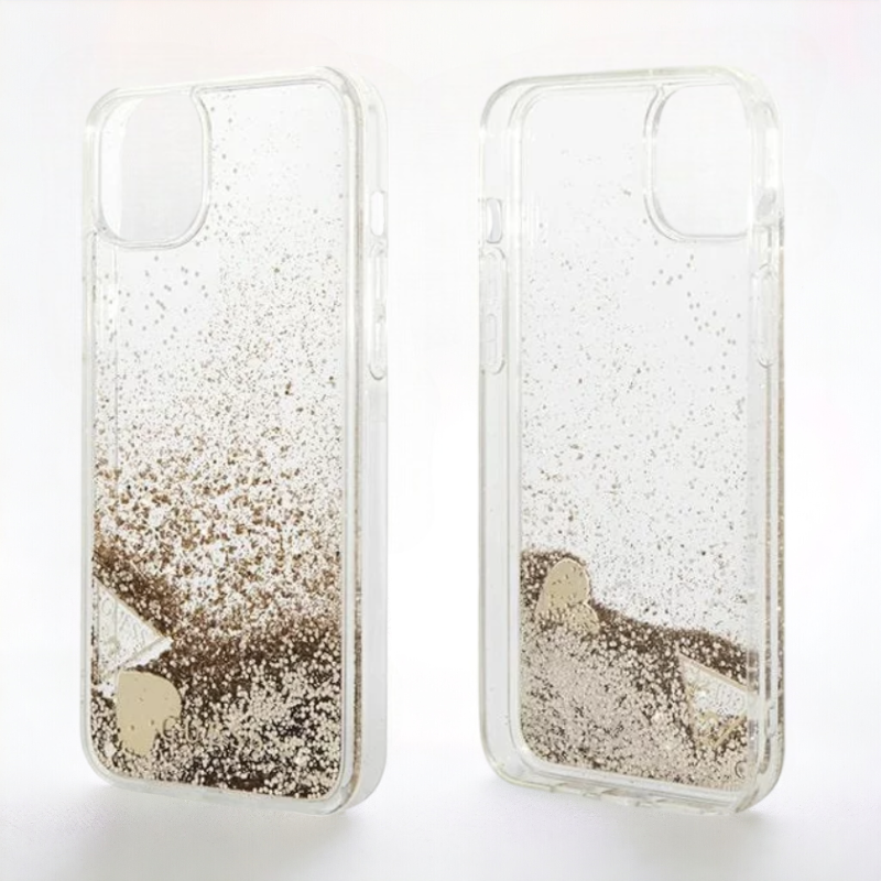 Ovitek Guess "gold glitter" za iPhone 13/14/15 (GUOHCP14SGLHFLGO)