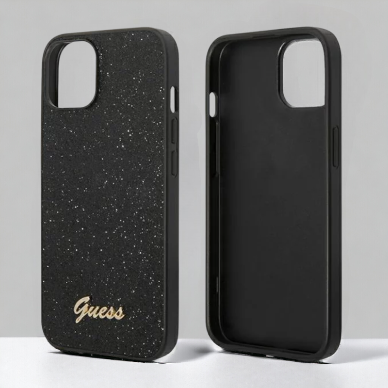 Ovitek Guess "Glitter Black" za iPhone 14 Plus/ 15 Plus (GUHCP14MHGGSHK)