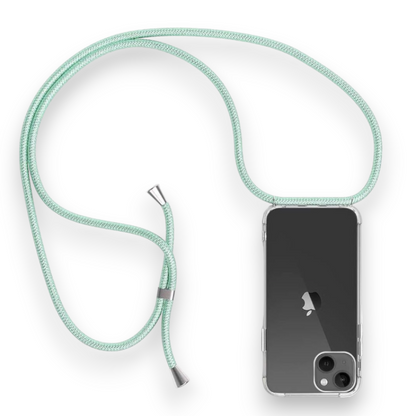 Silikonski ovitek z vrvico za iPhone 14 Plus – Infostyle – Svetlo zelena / Silikon