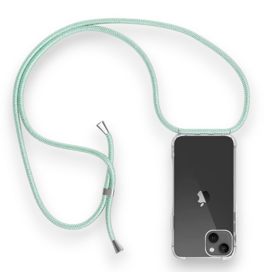 Silikonski ovitek z vrvico za iPhone 14 Plus – Infostyle – Svetlo zelena / Silikon