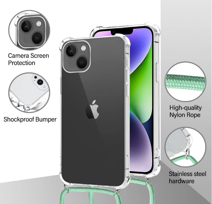 Silikonski ovitek z vrvico za iPhone 14 Plus – Infostyle
