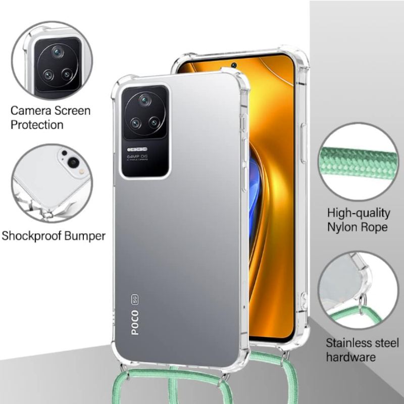 Silikonski ovitek z vrvico za Xiaomi Poco F4 5G – Infostyle