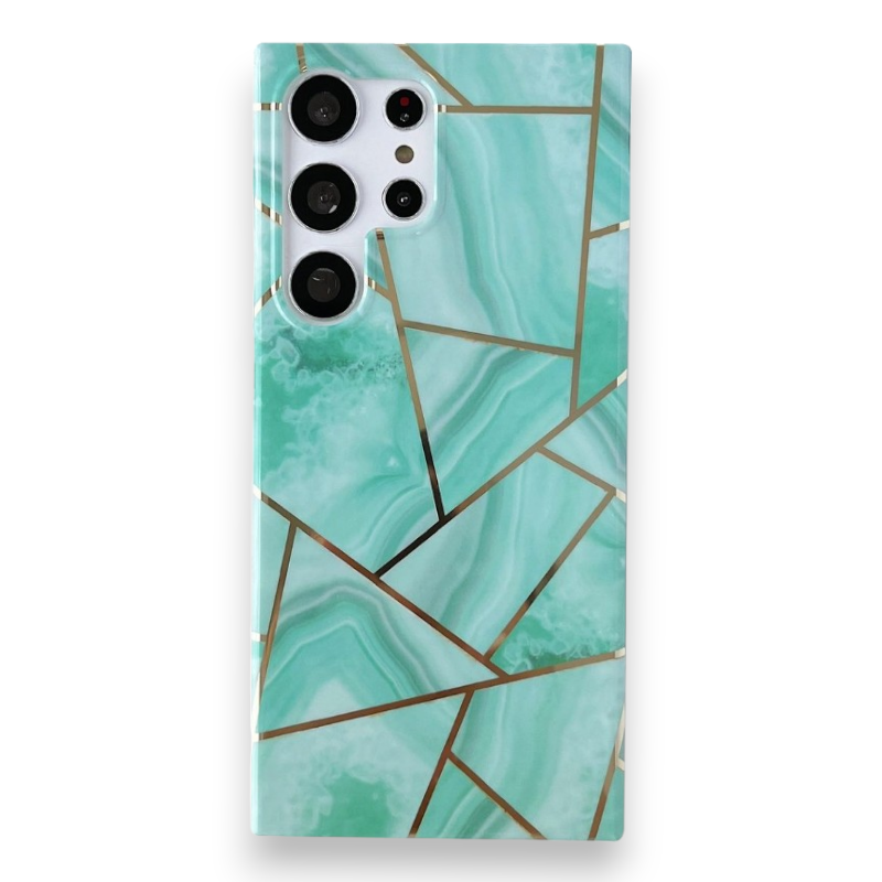 Silikonski ovitek "Marble" za Samsung Galaxy S22 Ultra – Infostyle – Zelena / TPU silikon