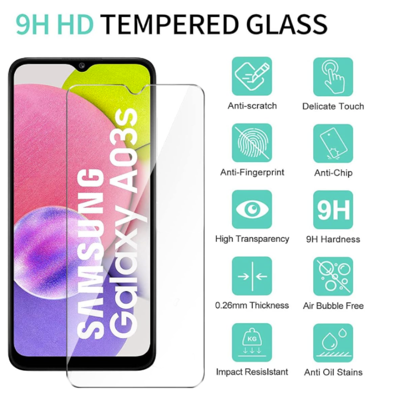 Komplet 2x silikonski ovitek + 2x zaščitno steklo za Samsung Galaxy A03s – Infostyle