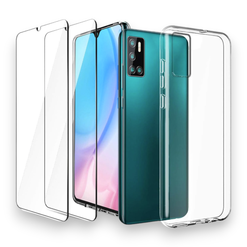 Komplet silikonski ovitek + 2x zaščitno steklo za Cubot J9 – Infostyle – Prozorna / TPU silikon