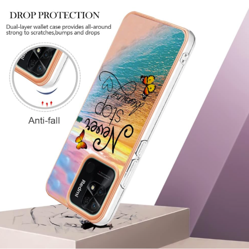 Silikonski ovitek "Never stop dreaming" za Xiaomi Redmi 10C – Techsuit