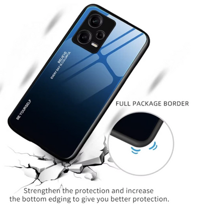 Ovitek "Unique Gradient" za Honor X7a – JIAFEI – Modra / PC + TPU silikon