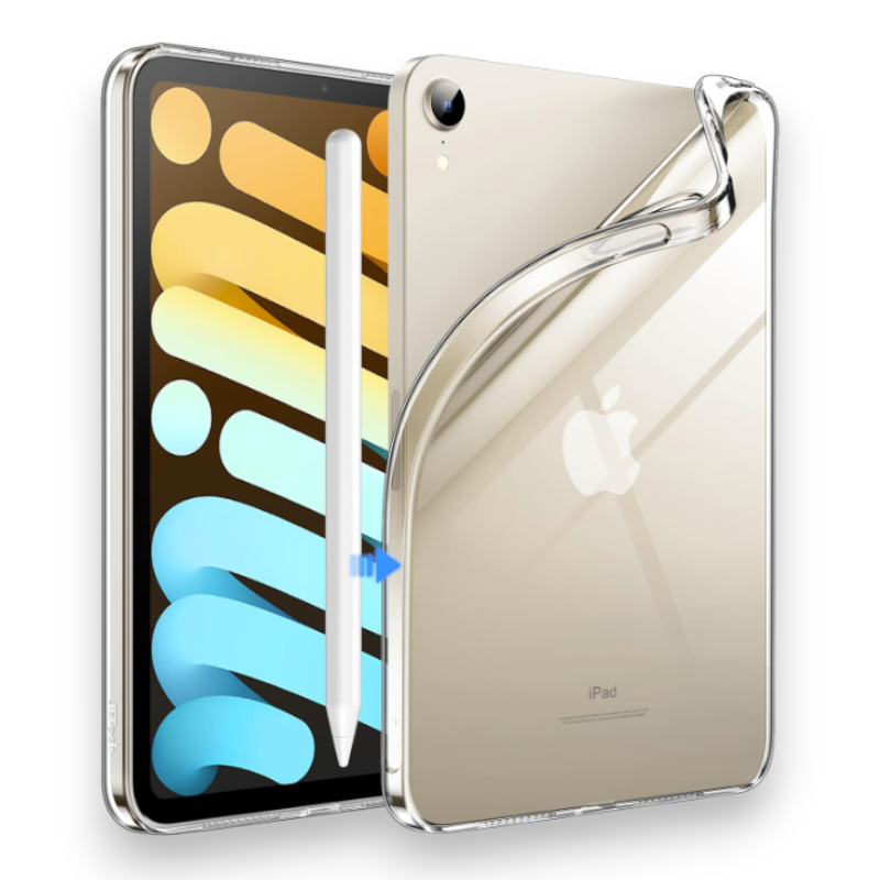 Silikonski ovitek "Slim Shockproof" za tablični računalnik Apple iPad Mini 6 – JETech – Prozorna / TPU silikon