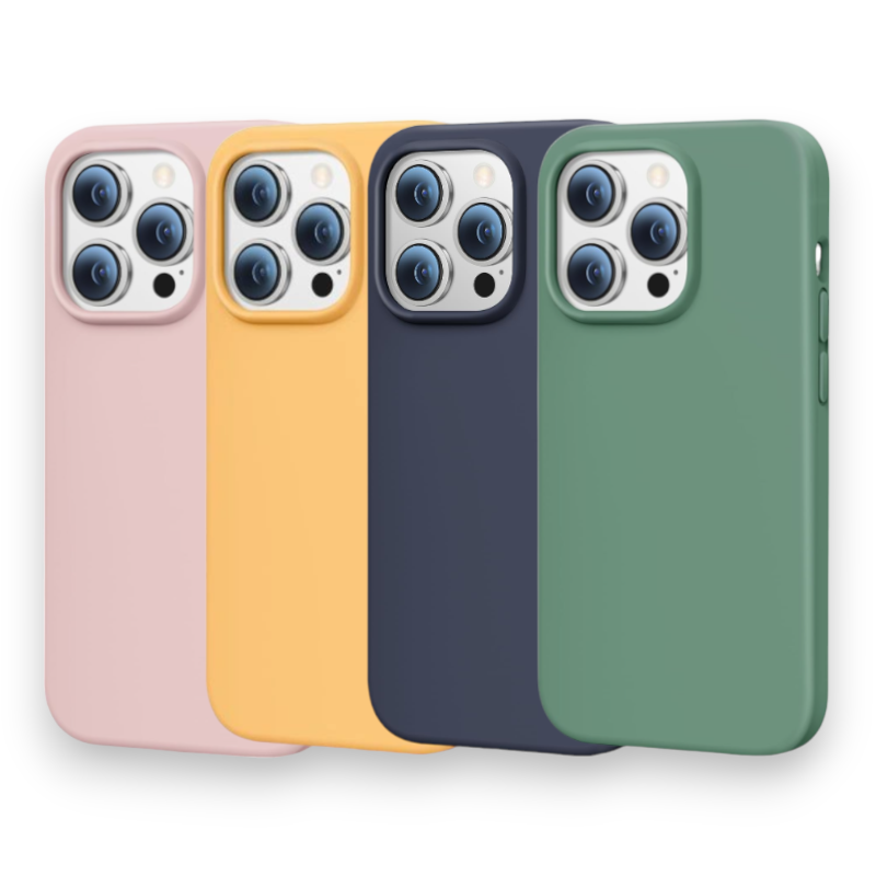 Silikonski ovitek "PuyaTeya" za iPhone 14 Pro – Infostyle – Svetlo roza / PC + TPU silikon