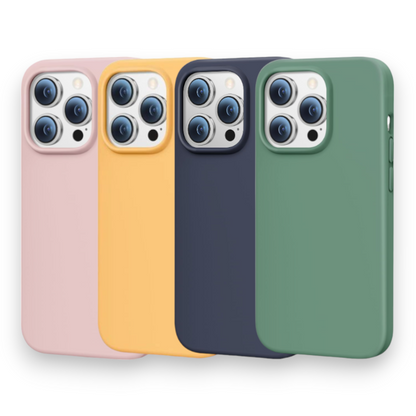 Silikonski ovitek "PuyaTeya" za iPhone 14 Pro – Infostyle – Svetlo roza / PC + TPU silikon