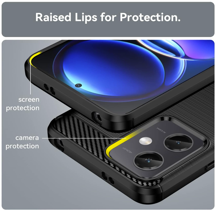 Silikonski ovitek "Effcotuo carbon" za Xiaomi Redmi Note 12 5G / Poco X5 – Infostyle