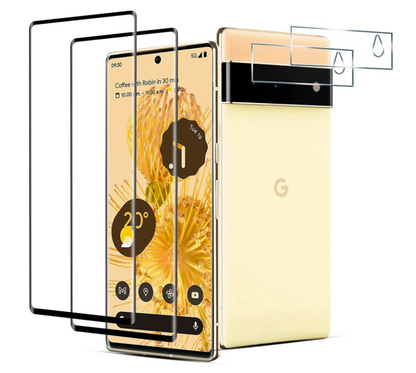 Komplet 2 zaščitni stekli + 2 zaščiti za kamero "Insolkidon Black" za Google Pixel 6 Pro – Infostyle