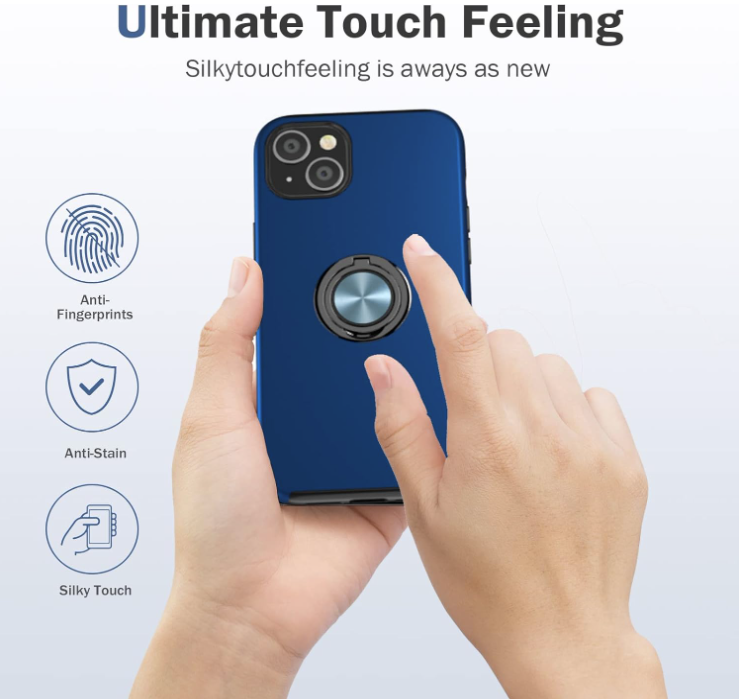 Komplet silikonski ovitek z držalom + 2 zaščitni stekli za iPhone 14 Plus – Infostyle