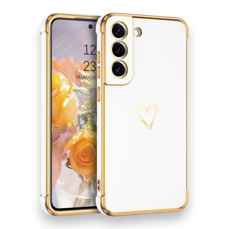 Komplet silikonski ovitek "Heart" + 2 zaščitni stekli za Samsung Galaxy S22 – Infostyle