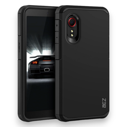 Silikonski ovitek "BEZ Robust" za Samsung Galaxy Xcover 5 – Črna / PC + TPU silikon