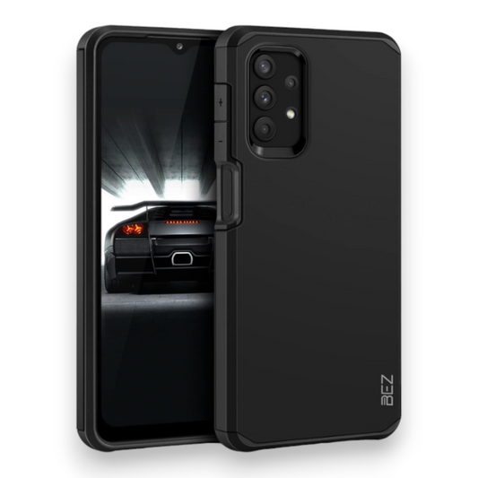 Silikonski ovitek "BEZ Robust" za Samsung Galaxy A32 5G – Črna / PC + TPU silikon