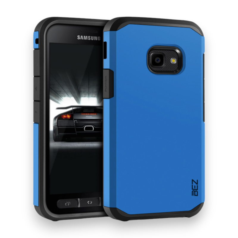 Silikonski ovitek "BEZ Robust" za Samsung Galaxy Xcover 4 – Temno modra / PC + TPU silikon