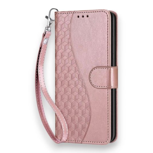 Preklopna torbica "Cube" za Xiaomi Redmi Note 9 / Poco M2 – Infostyle – Svetlo roza / Umetno usnje + TPU silikon
