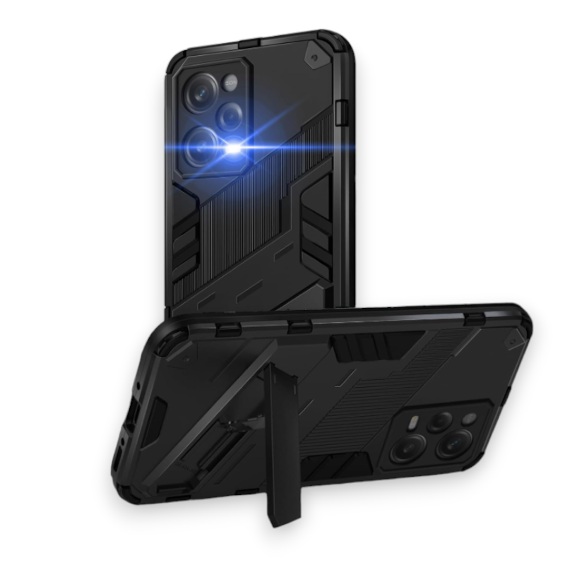 Ovitek "BEZ Kickstand" za Xiaomi Redmi Note 12 Pro – Črna / PC + TPU silikon