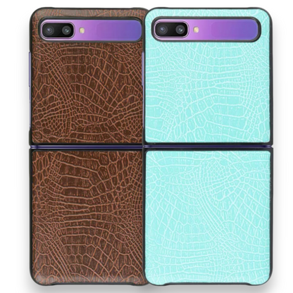 Ovitek "Leather Skin" za Samsung Galaxy Z Flip – Infostyle – Rjava / Umetno usnje + PC