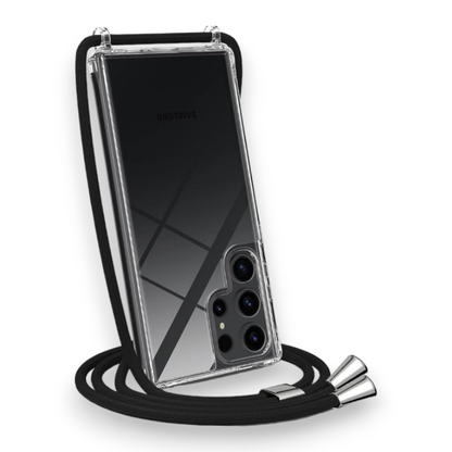 Silikonski ovitek z vrvico "CaseLover Transparent" za Samsung Galaxy S23 Ultra – Infostyle – Prozorna / TPU silikon
